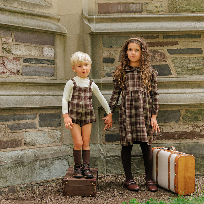 PLAID COLLAR DRESS