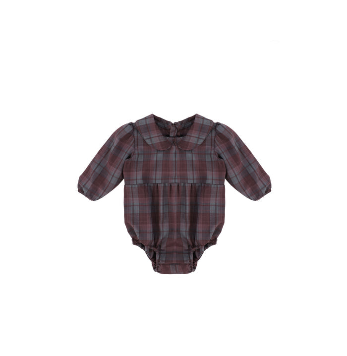 PLAID COLLAR ROMPER