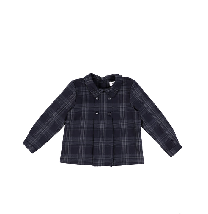 PLAID COLLAR SHIRT