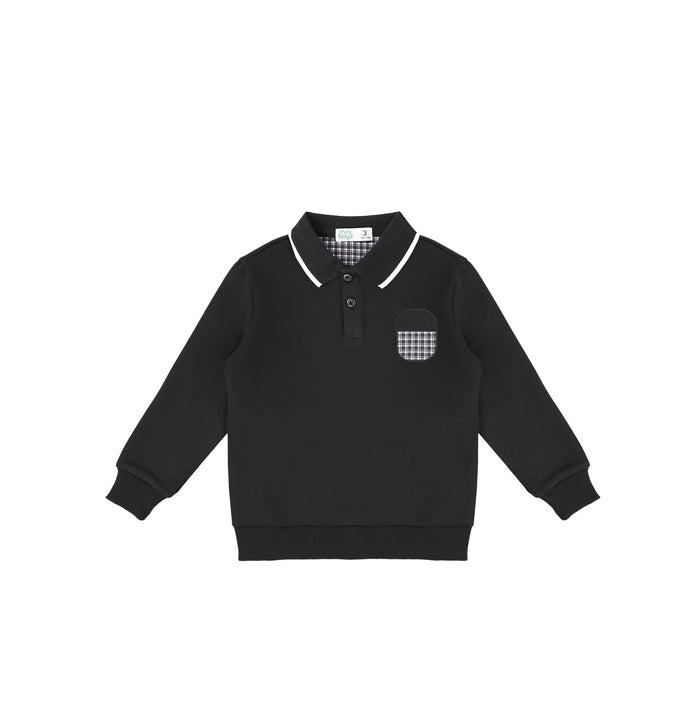 PLAID PATCH POLO