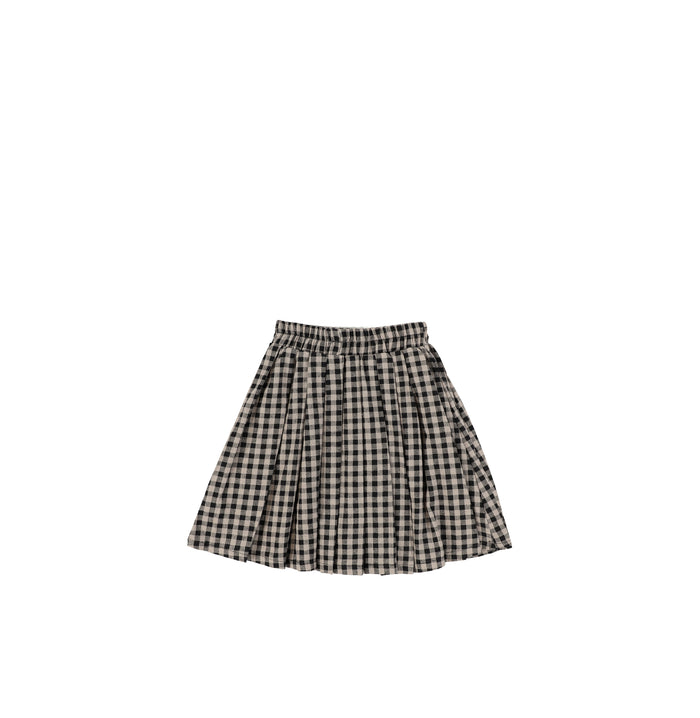 PLEATED GINGHAM SKIRT