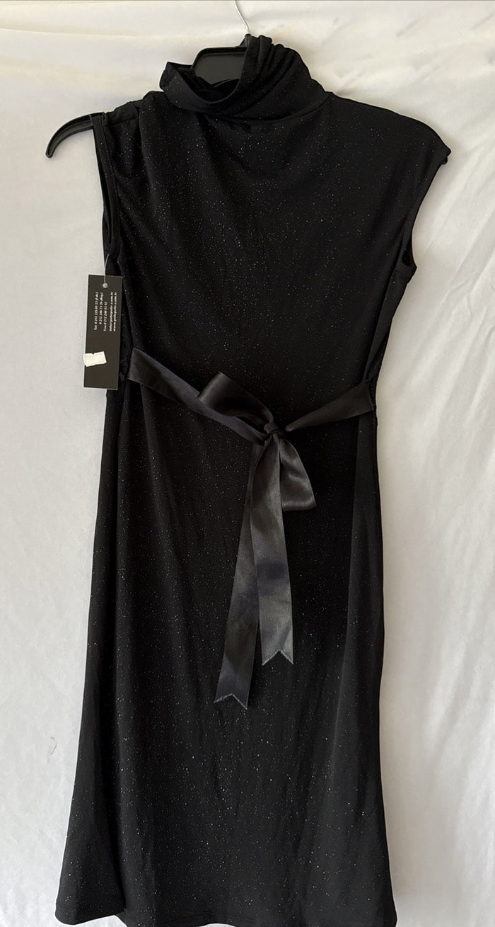 Pole & Pole Womens Bodycon Cocktail Party Dress Black Glitter Lace