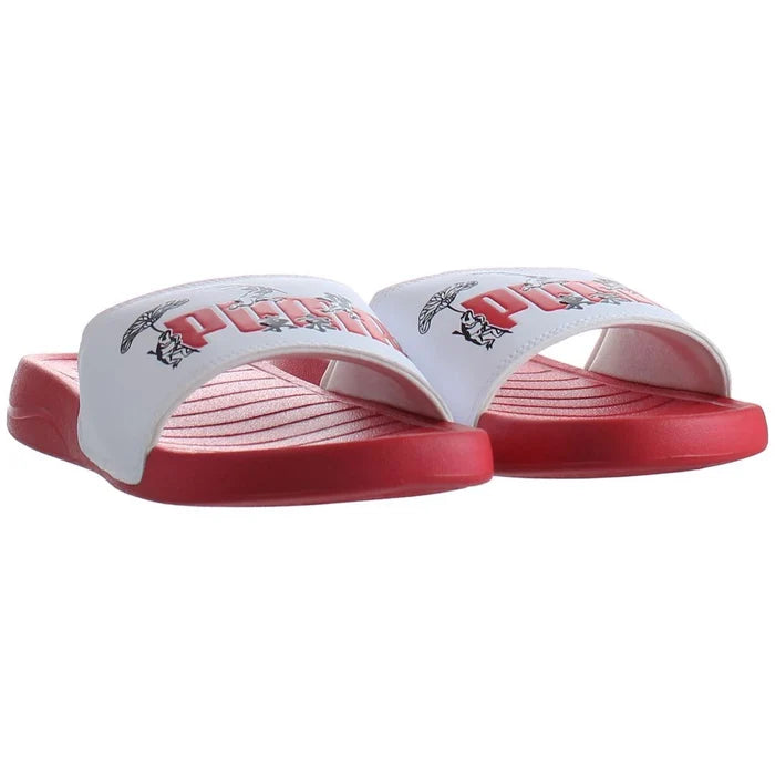 Puma Popcat Tokyo Mens White/Red Sliders - image 2