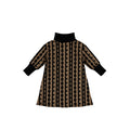 PRINTED TURTLENECK DRESS