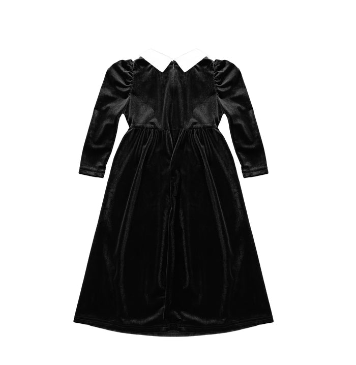 PUFF SLEEVE VELOUR MAXI