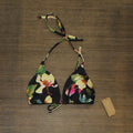 Rachel Rachel Roy Standard Swim Top with Shoulder Flat Magnolias Black Multi