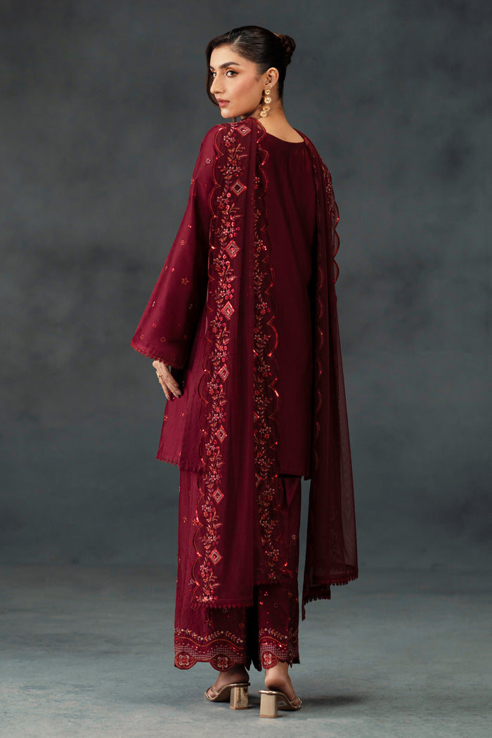 Rameena by NAQSHI back view highlighting three-panel shirt silhouette and drape