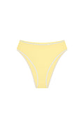 Front view of Ravello bottom in Meyer/Ivory showcasing high‑waisted, high‑leg cut with cheeky coverage on white background