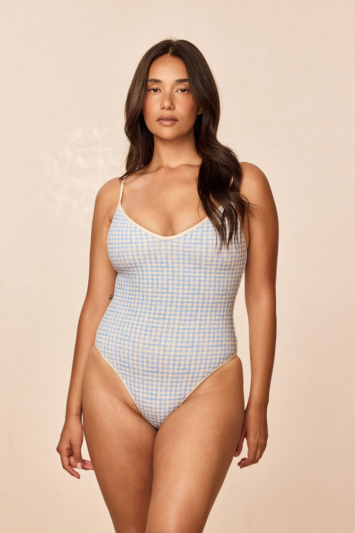 Ravello One Piece - Sky Gingham