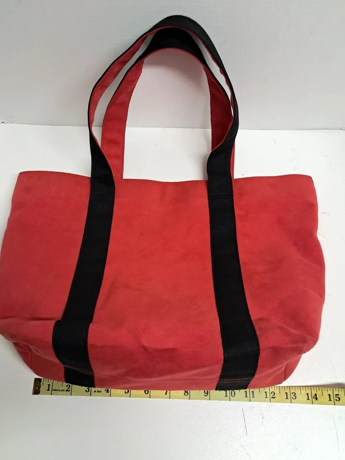 Michael Kors Red & Black Suede Effect Tote Bag – Large Designer Handbag