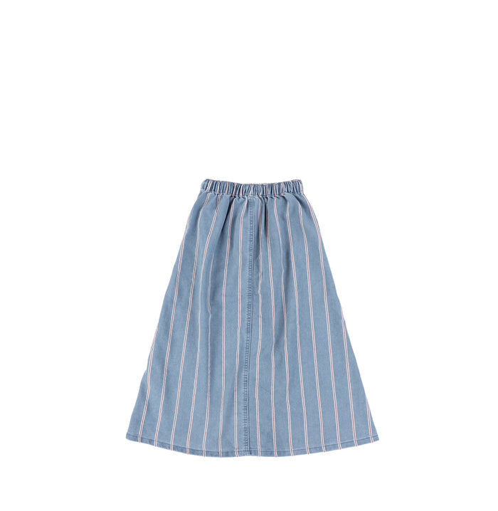 RED STRIPE MAXI SKIRT