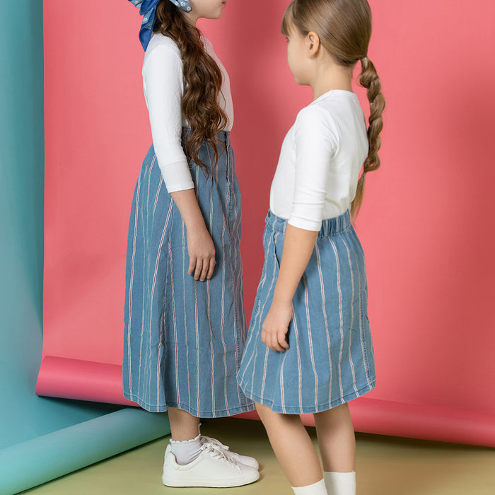 RED STRIPE SKIRT