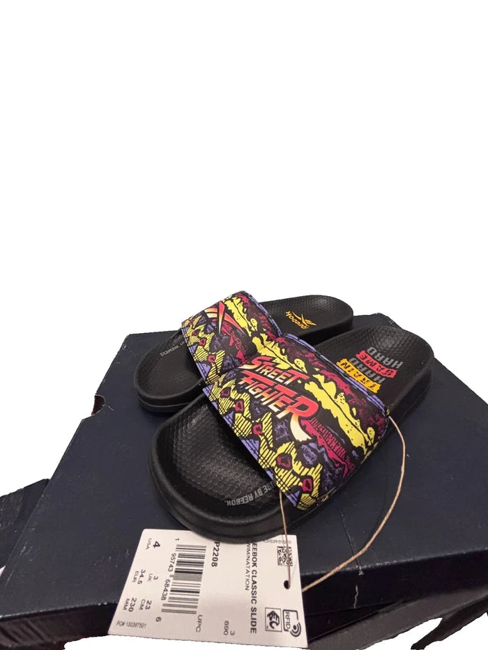 Reebok x Street Fighter Classic Slide HP2208 Train Hard Game Hard NWT Size 4 - image 1