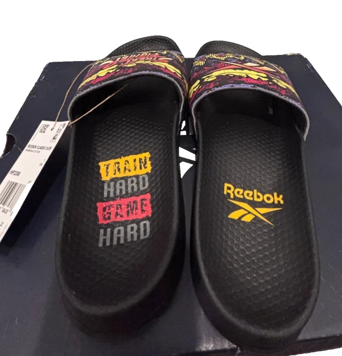 Reebok x Street Fighter Classic Slide HP2208 Train Hard Game Hard NWT Size 4 - image 3