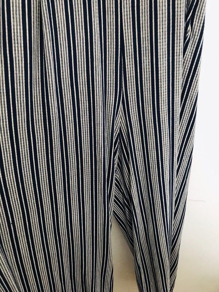 Rewind Juniors' Ribbed Knit Jumpsuit Striped Black