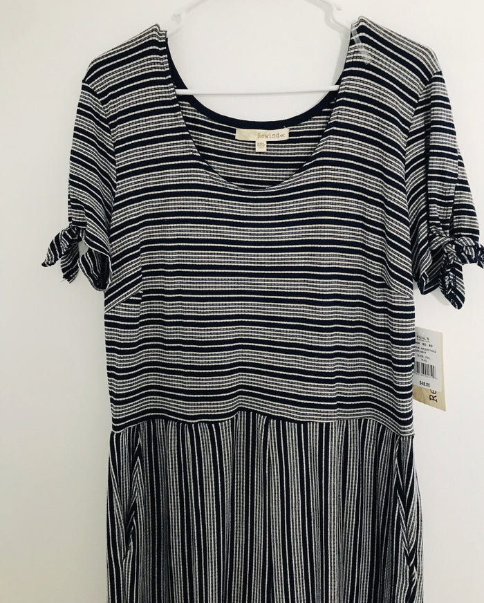 Rewind Juniors' Ribbed Knit Jumpsuit Striped Black
