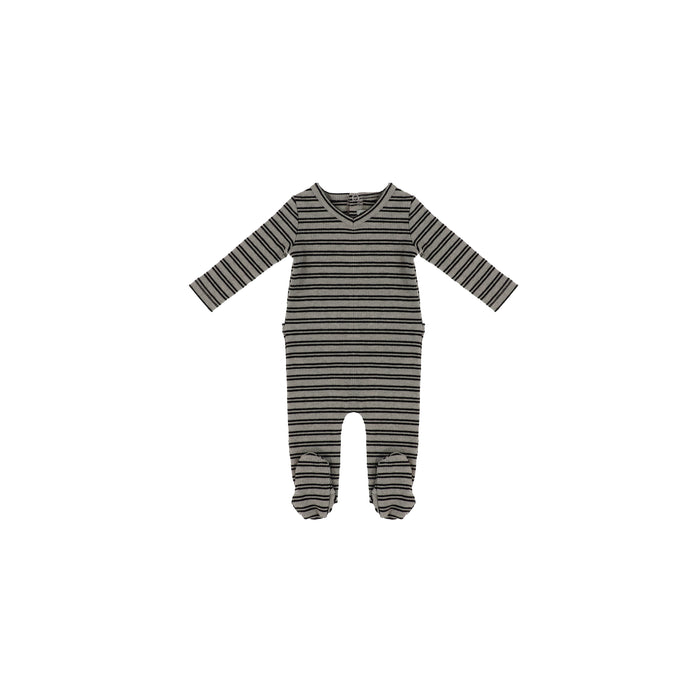 RIBBED STRIPED FOOTIE