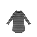 RIBBED STRIPED NIGHTGOWN