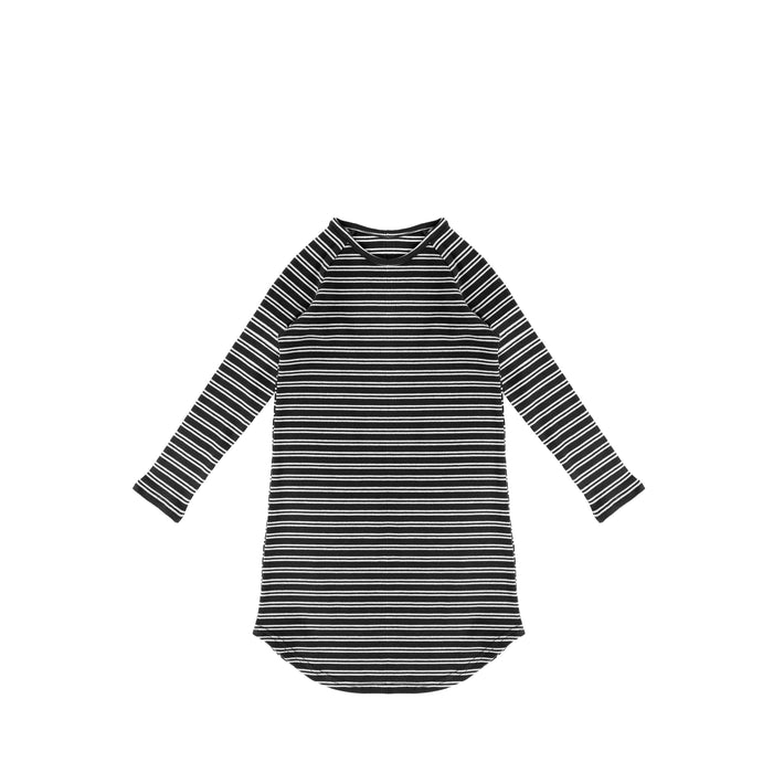 RIBBED STRIPED NIGHTGOWN