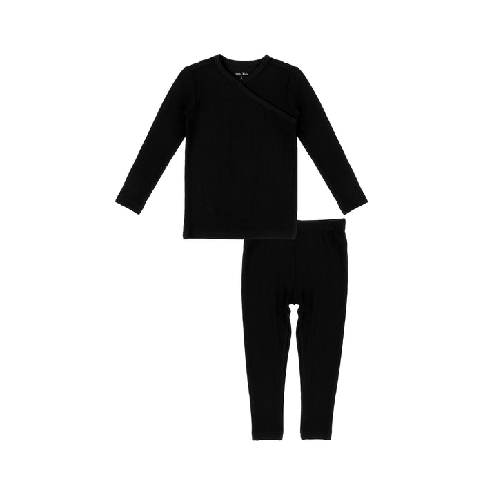 RIBBED WRAP PAJAMAS