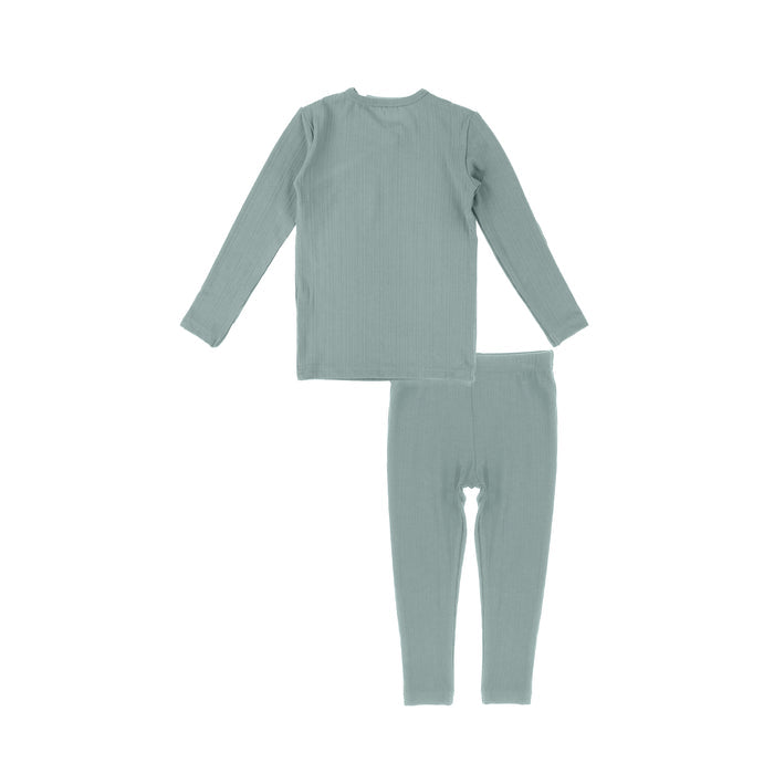 RIBBED WRAP PAJAMAS