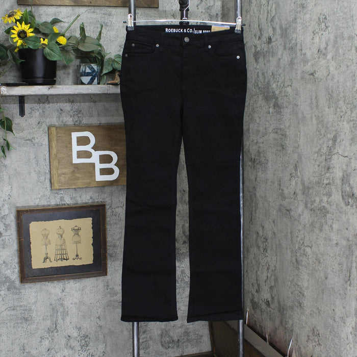 Roebuck & co. Womens Slim Fit Bootcut Denim Jeans 4R 4S