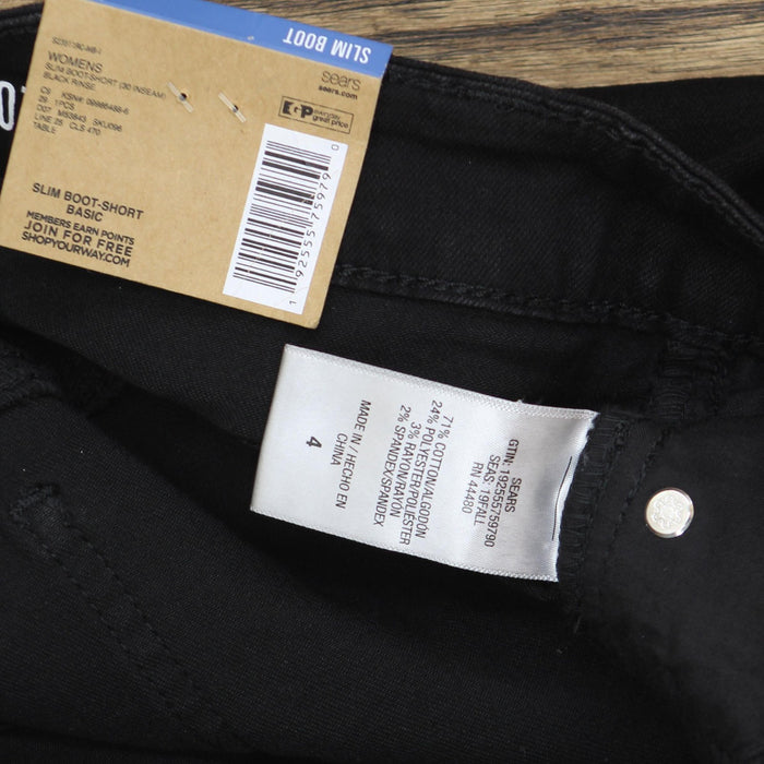 Roebuck & co. Womens Slim Fit Bootcut Denim Jeans 4R 4S
