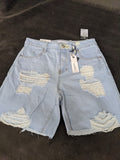 Rue21 Boyfriend Short Denim Jean Shorts Distressed Cut Off High Rise