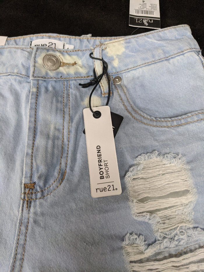 Rue21 Boyfriend Short Denim Jean Shorts Distressed Cut Off High Rise