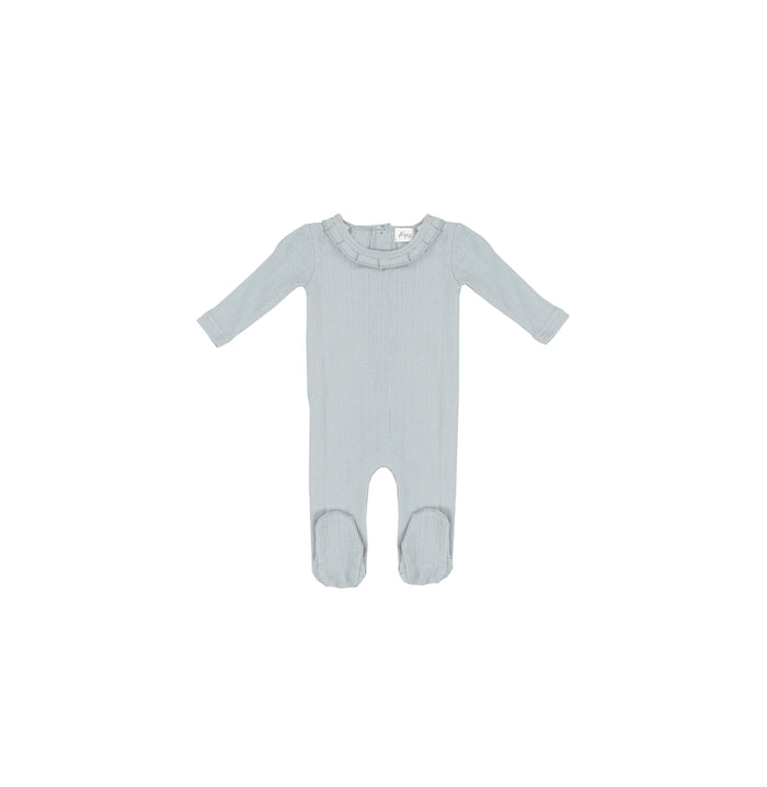RUFFLE COLLAR POINTELLE FOOTIE