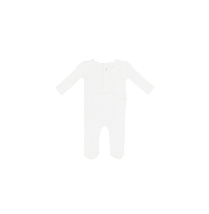 RUFFLE COLLAR POINTELLE FOOTIE
