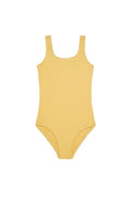 Front view of Sardinia One Piece Kids in Honey Crinkle showcasing crinkle texture on white background