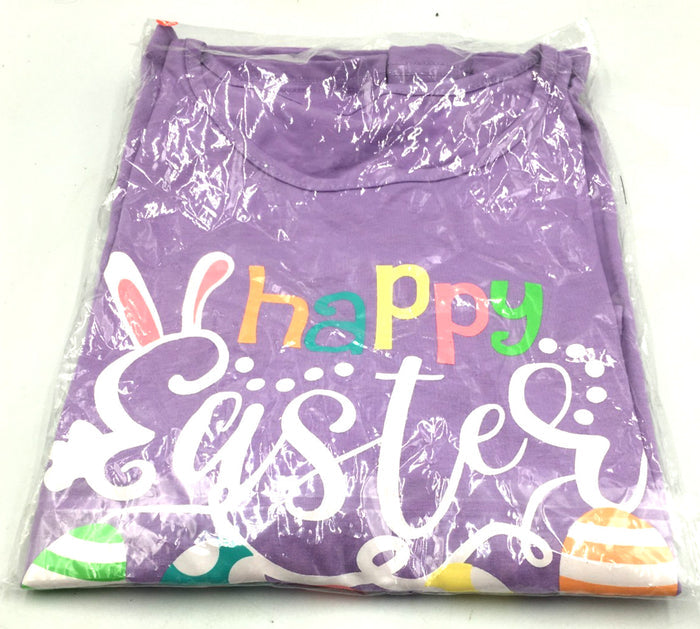 Sealed Ladies happy Easter Purple 3/4 Sleeve Blouse T-Shirt