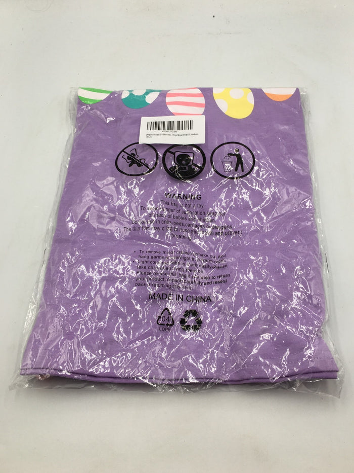 Sealed Ladies happy Easter Purple 3/4 Sleeve Blouse T-Shirt