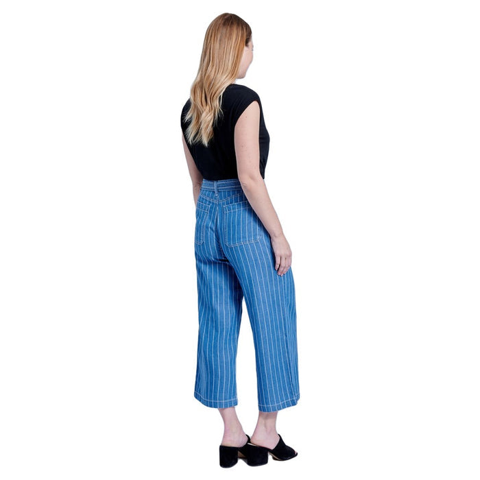 Seven7 Belted Crop Wide Leg PinStripe Jeans