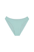 Front view of Seychelles Bottom in Light Slate Crinkle showcasing crinkle texture and mid-rise moderate coverage on white background