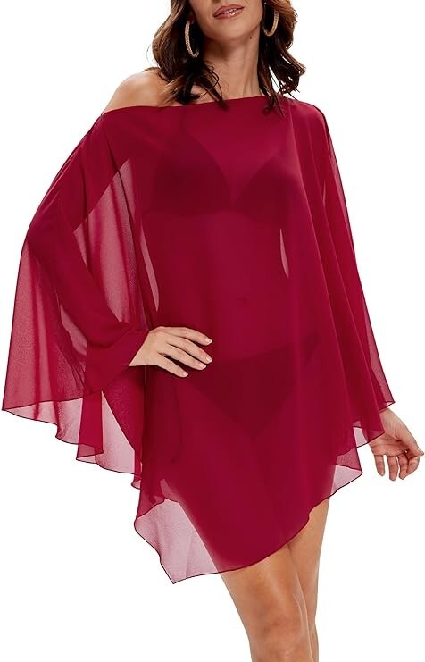 Sheer Outer Tunic - Swimsuit Coverup, Blouse Accessories, Accent Over Shirt