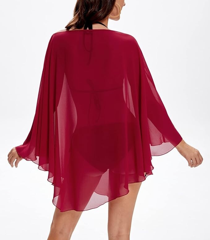 Sheer Outer Tunic - Swimsuit Coverup, Blouse Accessories, Accent Over Shirt