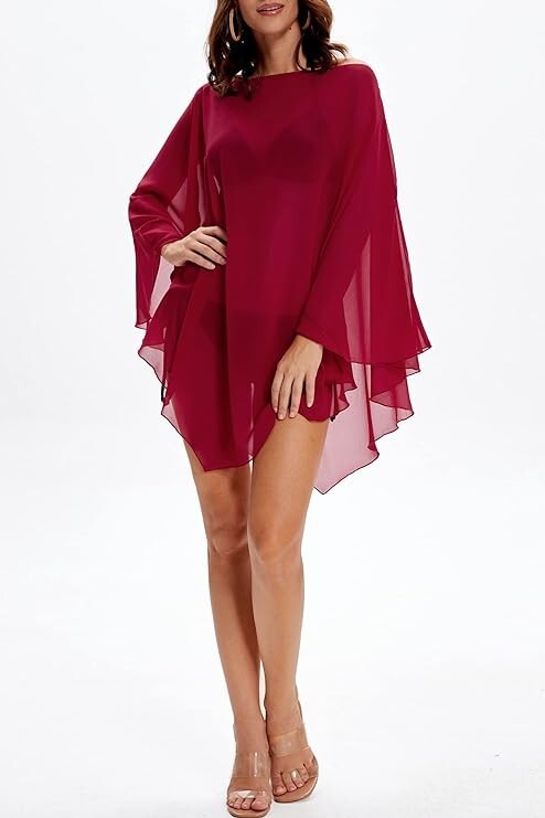 Sheer Outer Tunic - Swimsuit Coverup, Blouse Accessories, Accent Over Shirt