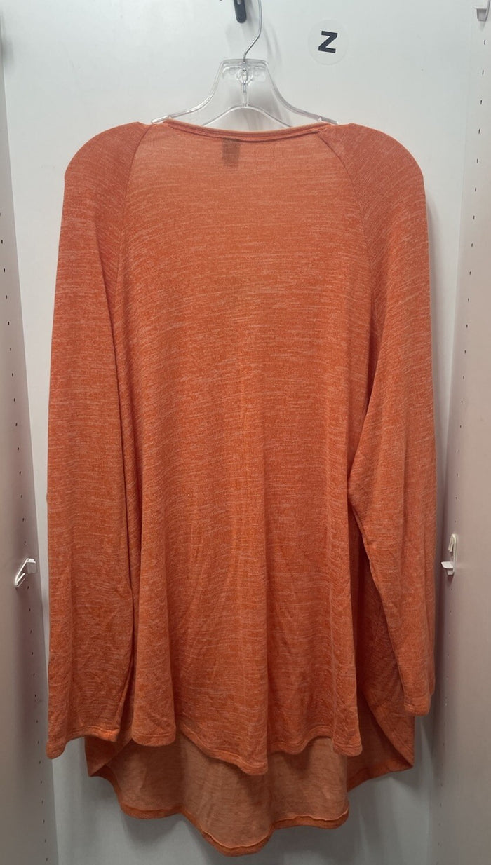Shein Curve Orange Long Sleeve Shirt