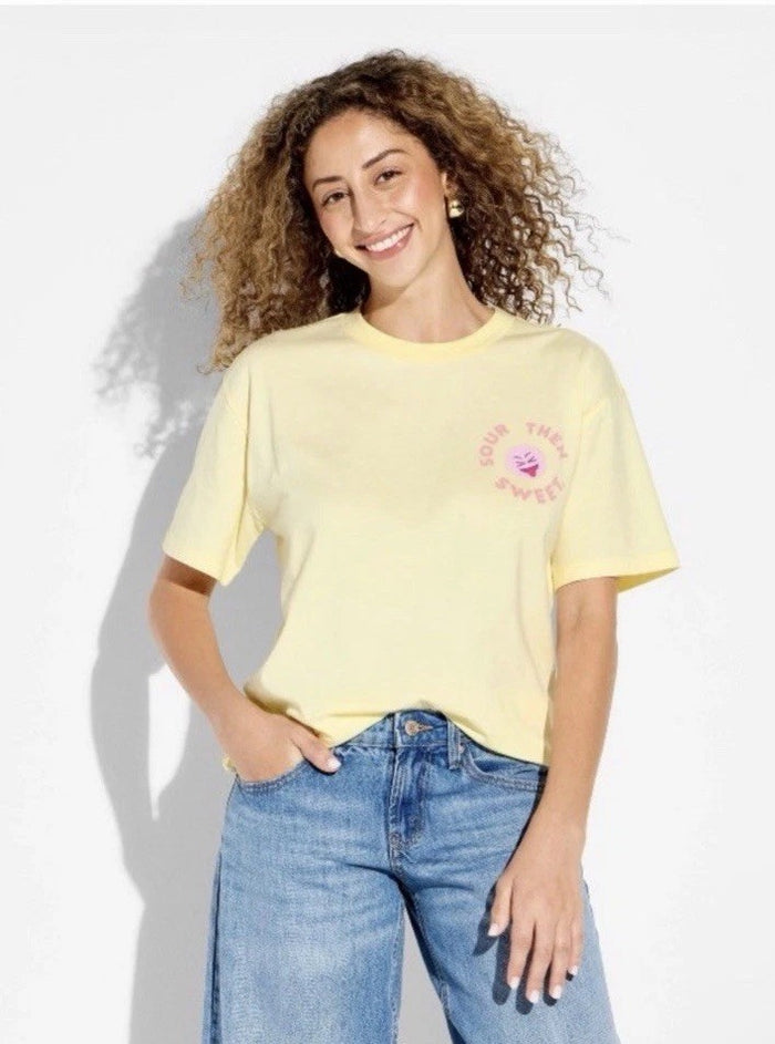 Short Sleeve Sour Patch Kids Fruit Riot T-shirt XXS Yellow