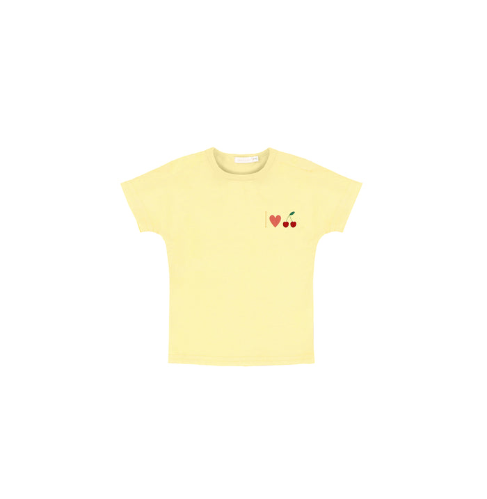 SHORT SLEEVES CHERRY PRINT TSHIRT
