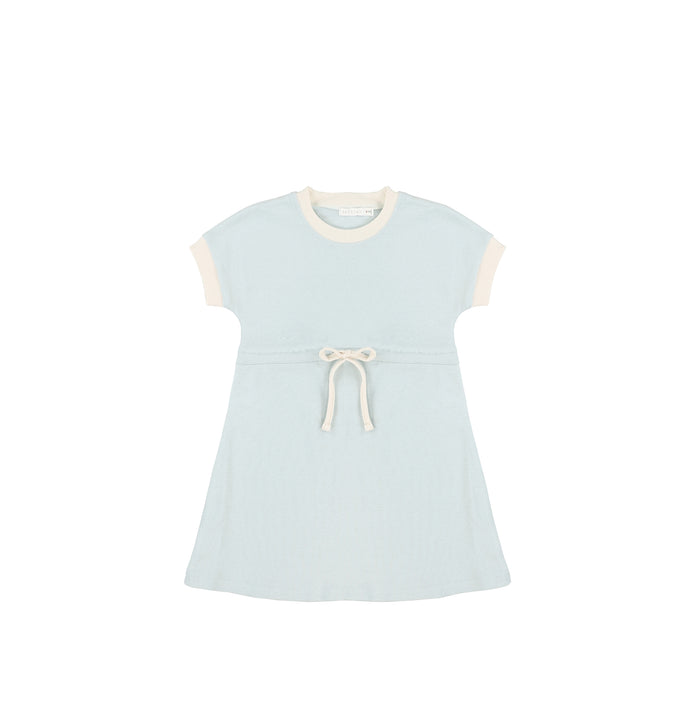 SHORT SLEEVES CONTRAST TRIM DRESS
