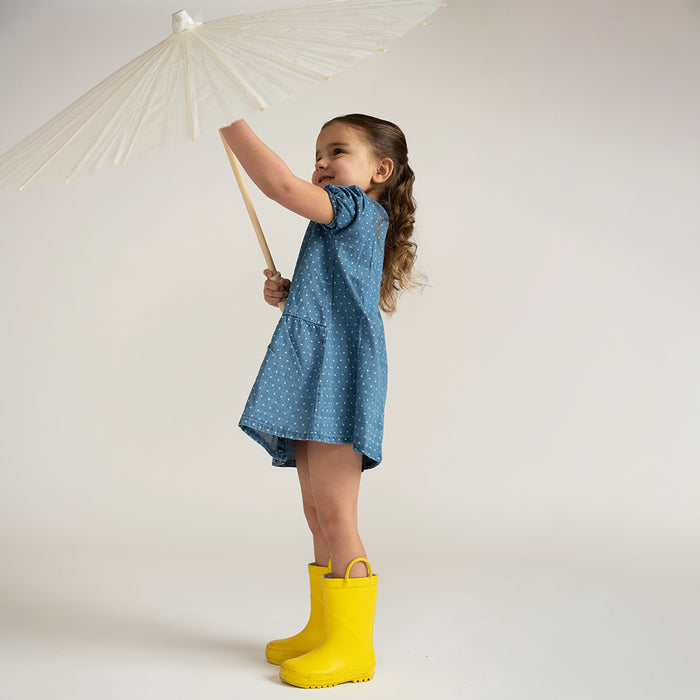 SHORT SLEEVES DIAMOND SEAM DRESS