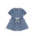 SHORT SLEEVES DRAWSTRING DRESS
