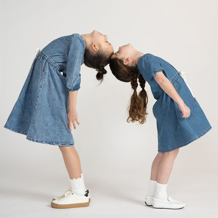 SHORT SLEEVES DRAWSTRING DRESS