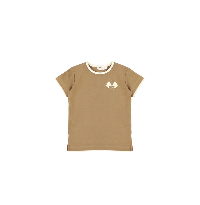 SHORT SLEEVES FLAG TRIM TSHIRT
