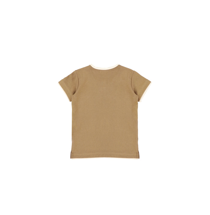 SHORT SLEEVES FLAG TRIM TSHIRT
