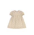 SHORT SLEEVES FLORAL COLLAR DRESS