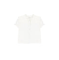 SHORT SLEEVES LINEN COLLAR BLOUSE